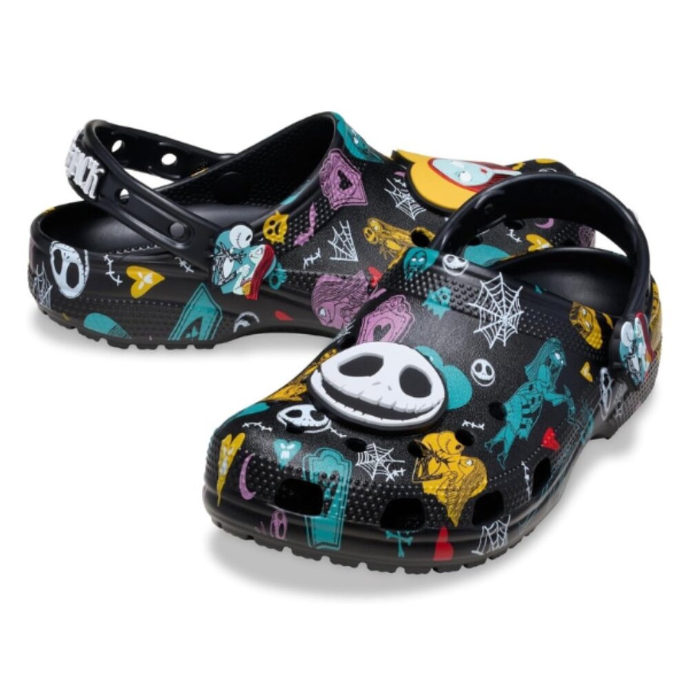 Unisex Clogs Crocs Jack Skellington Nightmare Before Christmas Classic Clogs